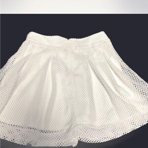 Chic White Mesh Women's Skirt